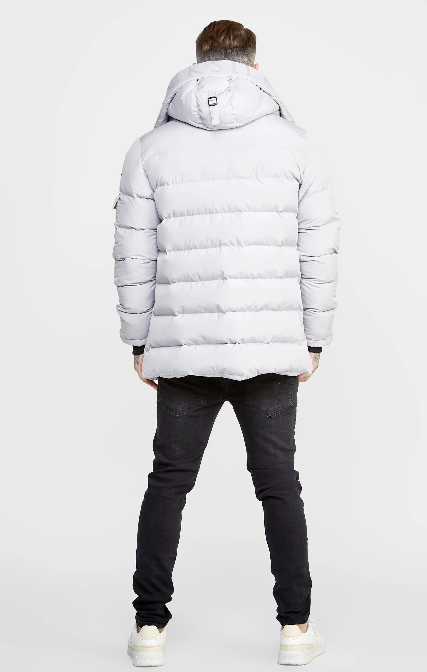 SikSilk Grey Parka Jacket 7 SikSilk Grey Parka Jacket - Image 5