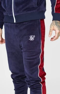 SikSilk Navy Velour Track Pant -Style Zone Shop SS 22519 6