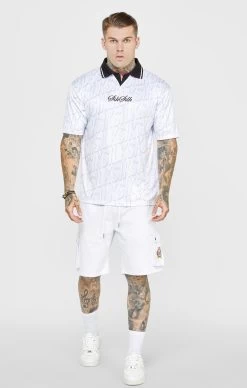 SikSilk White Football Jersey -Style Zone Shop SS 22536 3C