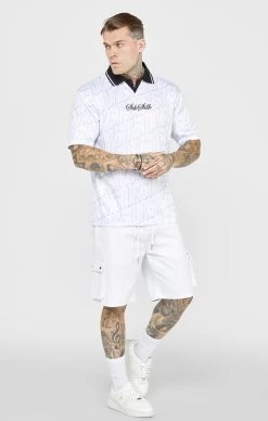 SikSilk White Football Jersey -Style Zone Shop SS 22536 4C