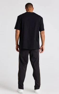 SikSilk Black Crest Loose Fit Track Pant -Style Zone Shop SS 22548 7