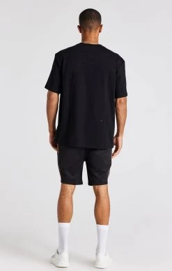 SikSilk Black Crest Oversized T-Shirt -Style Zone Shop SS 22550 5
