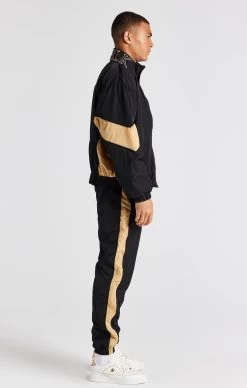 SikSilk Black Panelled Bomber Jacket -Style Zone Shop SS 22552 4