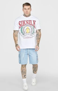 SikSilk Blue Elasticated Waist Denim Short -Style Zone Shop SS 22561 3