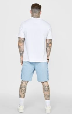 SikSilk Blue Elasticated Waist Denim Short -Style Zone Shop SS 22561 5