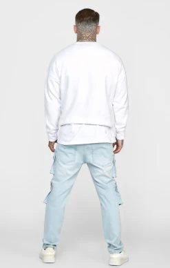 SikSilk Blue Loose Fit Denim Cargo Pant -Style Zone Shop SS 22567 5 bb799f26 5778 478e 9486 2e71b589d307