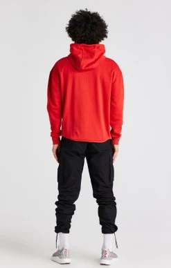 SikSilk Red Applique Hoodie -Style Zone Shop SS 22570 5