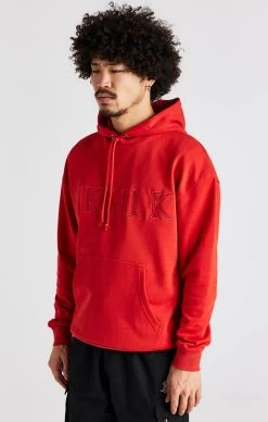 SikSilk Red Applique Hoodie -Style Zone Shop SS 22570 6