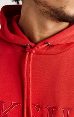 SikSilk Red Applique Hoodie -Style Zone Shop SS 22570 7