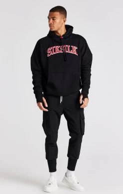 SikSilk Black Oversized Hoodie -Style Zone Shop SS 22573 3
