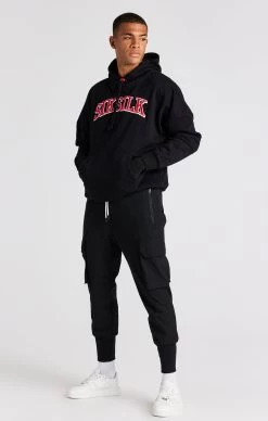SikSilk Black Oversized Hoodie -Style Zone Shop SS 22573 4