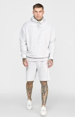 SikSilk Grey Towelling Oversized Hoodie -Style Zone Shop SS 22579 3