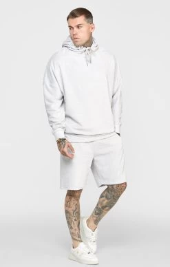 SikSilk Grey Towelling Oversized Hoodie -Style Zone Shop SS 22579 4