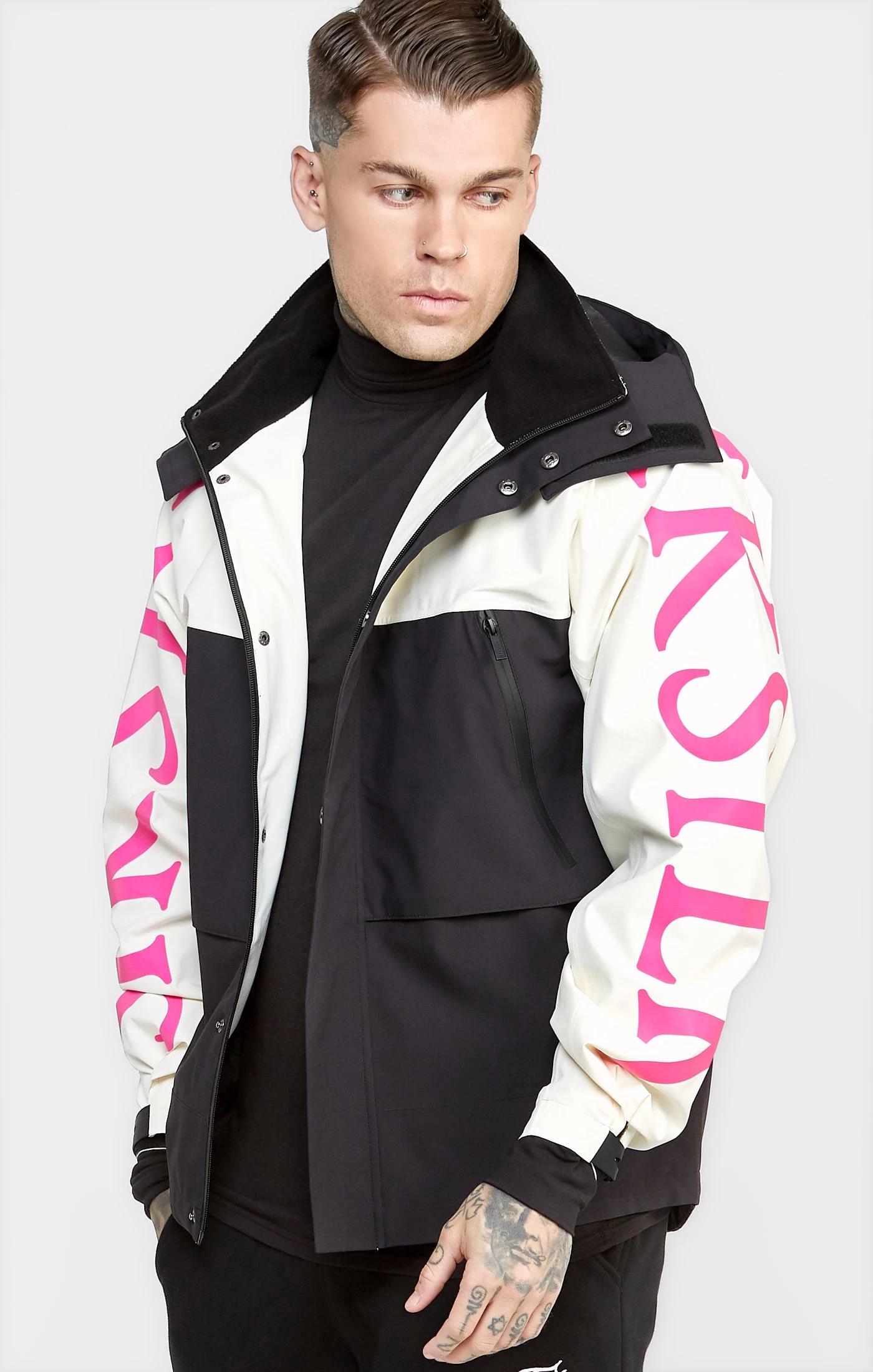 SikSilk Ecru Technical Jacket 3 SikSilk Ecru Technical Jacket