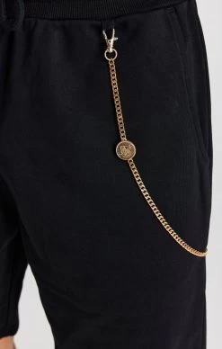 SikSilk Black Chain Loose Fit Short -Style Zone Shop SS 22594 6