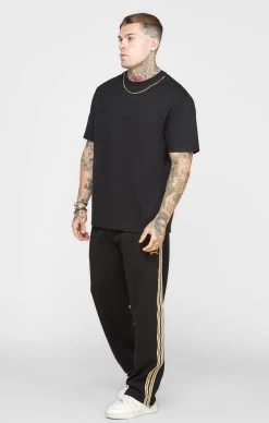 SikSilk Black Chain Oversized T-Shirt -Style Zone Shop SS 22608 3