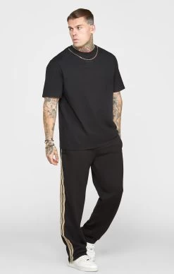 SikSilk Black Chain Oversized T-Shirt -Style Zone Shop SS 22608 4