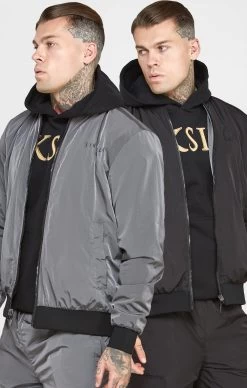 SikSilk Black Reversible Bomber