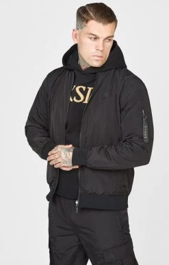 SikSilk Black Reversible Bomber -Style Zone Shop SS 22611 3