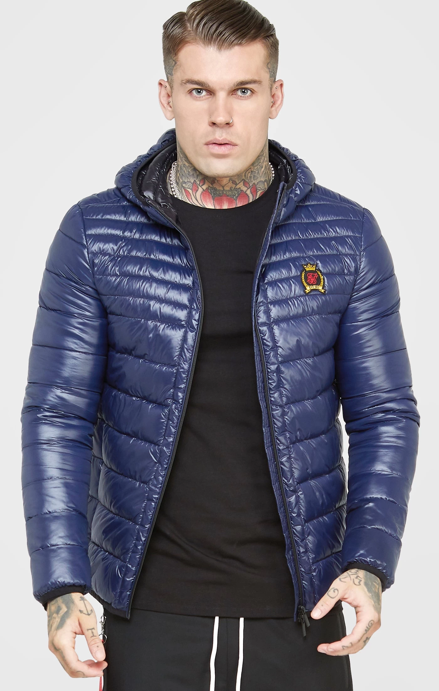 SikSilk Blue Packable Bubble Jacket 3 SikSilk Blue Packable Bubble Jacket