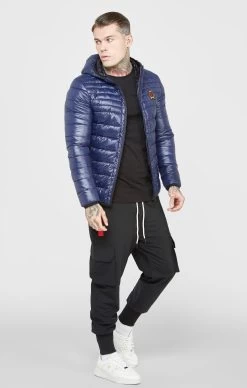 SikSilk Blue Packable Bubble Jacket 10 SikSilk Blue Packable Bubble Jacket -Style Zone Shop SS 22620 4