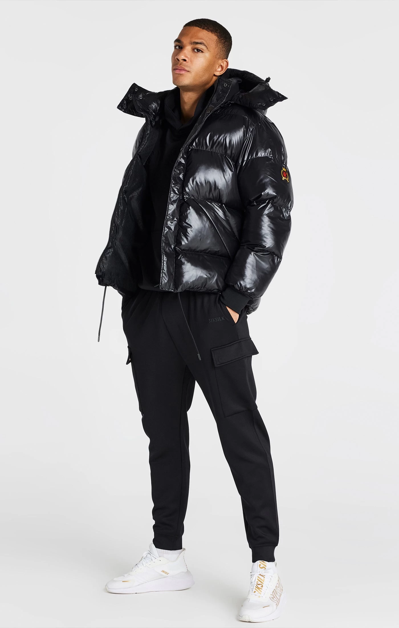 SikSilk Black Puffer Jacket 6 SikSilk Black Puffer Jacket - Image 4