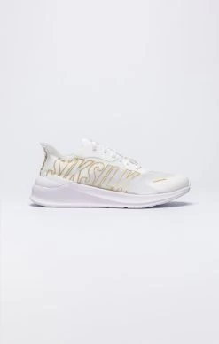 SikSilk White Mako Performance Running Trainer