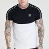 SikSilk Taped Square Hem Tee - Black & White -Style Zone Shop SS 22736 1