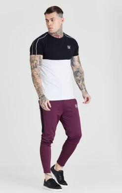 SikSilk Taped Square Hem Tee - Black & White -Style Zone Shop SS 22736 4