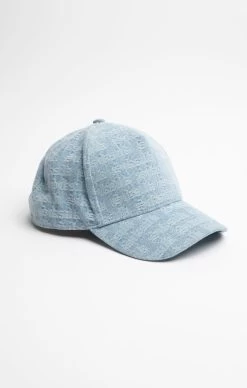 SikSilk Jacquard Denim Trucker Cap - Light Blue