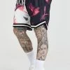SikSilk Ecru Exotic Print Basketball Short -Style Zone Shop SS 22780 1