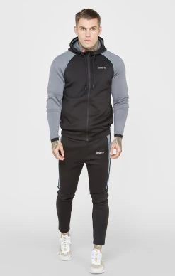 SikSilk Black Sports Zip-Thru Hoodie -Style Zone Shop SS 22860 3