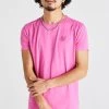 SikSilk Pink Short Sleeve Muscle Fit T-Shirt -Style Zone Shop SS 22872 1