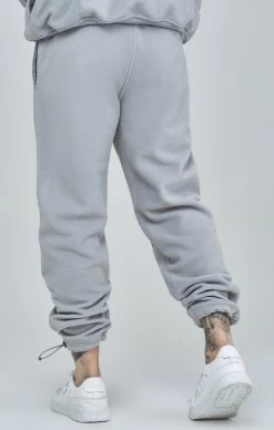 SikSilk Grey Polar Fleece Panelled Cuffed Jogger -Style Zone Shop SS 22875 4