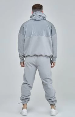 SikSilk Grey Polar Fleece Panelled Cuffed Jogger -Style Zone Shop SS 22875 5