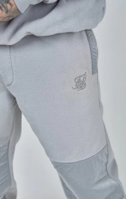 SikSilk Grey Polar Fleece Panelled Cuffed Jogger -Style Zone Shop SS 22875 6