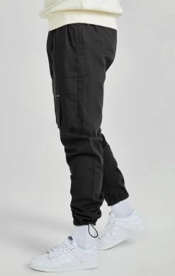 SikSilk Black Ripstop Cargo Pants -Style Zone Shop SS 22876 3