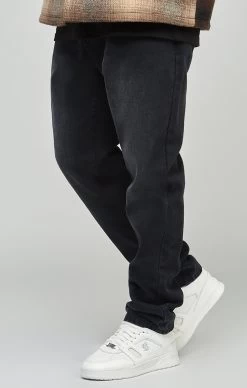 SikSilk Black Straight Cut Denim Jeans