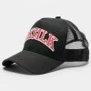 SikSilk Black Mesh Shadow Logo Trucker Cap -Style Zone Shop SS 23013 1