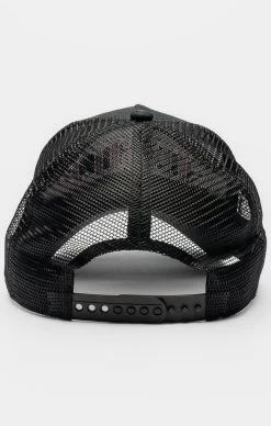 SikSilk Black Mesh Shadow Logo Trucker Cap -Style Zone Shop SS 23013 5A