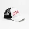 SikSilk White Mesh Shadow Logo Trucker Cap -Style Zone Shop SS 23014 1