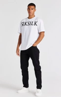 SikSilk Black Rose Straight Cut Denim -Style Zone Shop SS 23060 3