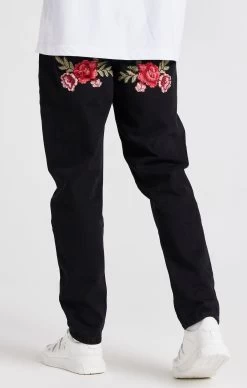 SikSilk Black Rose Straight Cut Denim -Style Zone Shop SS 23060 4