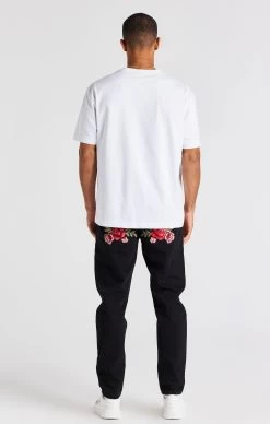 SikSilk Black Rose Straight Cut Denim -Style Zone Shop SS 23060 7