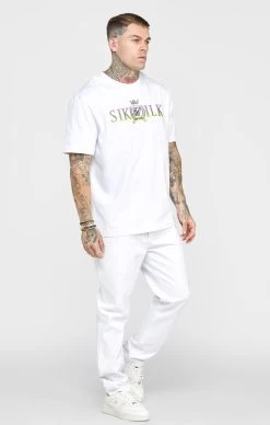 SikSilk White Rose Straight Cut Denim -Style Zone Shop SS 23061 6 2be867e5 ce4a 496b 97ab 6108560481eb