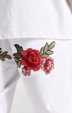 SikSilk White Rose Straight Cut Denim -Style Zone Shop SS 23061 7