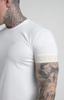 SikSilk Ecru Elastic Cuff T-Shirt -Style Zone Shop SS 23123 3 2e4a9a30 81fd 418d 8344 1a012b83104a