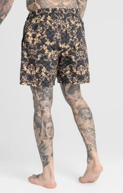 SikSilk Black Venetian Swim Short -Style Zone Shop SS 23145 3