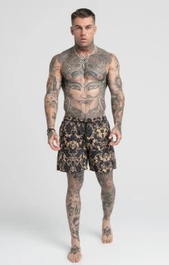 SikSilk Black Venetian Swim Short -Style Zone Shop SS 23145 4