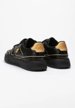 SikSilk Black And Gold Trimmed Low Top Court Trainer -Style Zone Shop SS 23207 5